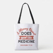 Spreuken 17:22 'Een vrolijk hart' Inspirerend vers Tote Bag (Achterkant)