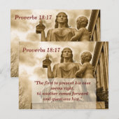 Spreuken 18 17 Geheugen van de Schrift Kaart (Voorkant / Achterkant)