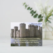 Spreuken 18 19 Verraste Broeder Bijbelvers Kaart (Staand voorkant)