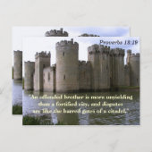 Spreuken 18 19 Verraste Broeder Bijbelvers Kaart (Voorkant / Achterkant)