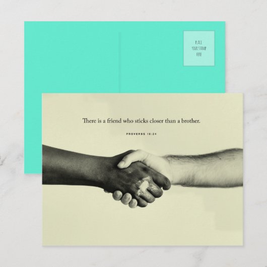 Spreuken 18:24 Vriendschap Briefkaart (Voorkant / Achterkant)