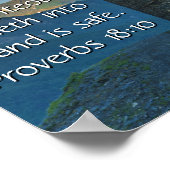 Spreuken 18 Sterke toren2 KJV Bijbelvers Poster (Hoek)