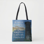 Spreuken 18 Sterke toren2 KJV Bijbelvers Tote Bag (Voorkant)