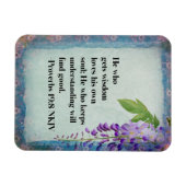 Spreuken 19:8 NKJV Christelijk Inspirerend Magneet (Horizontaal)