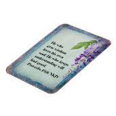 Spreuken 19:8 NKJV Christelijk Inspirerend Magneet (Linkerzijde)