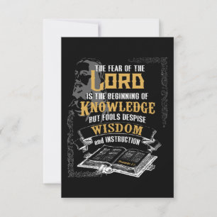 Spreuken 1:7 KJV Bijbelvers Groet Kaart