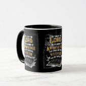 Spreuken 1:7 KJV Bijbelvers tweetonig Mok (Voorkant links)