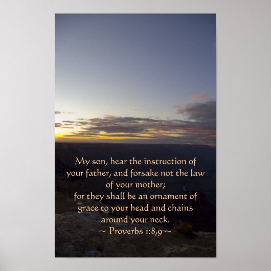 Spreuken 1:8,9 Poster (Voorkant)