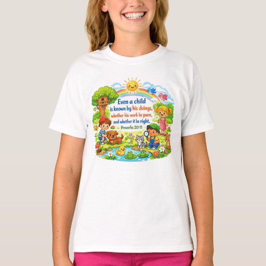 Spreuken 20:11 t-shirt (Voorkant)