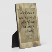 Spreuken 21:15 Recht doet de rechtvaardigen deugd Fotoplaat (Zijkant)