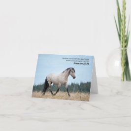 Spreuken 21:31 Wilde paarden Bijbel Bedankkaart