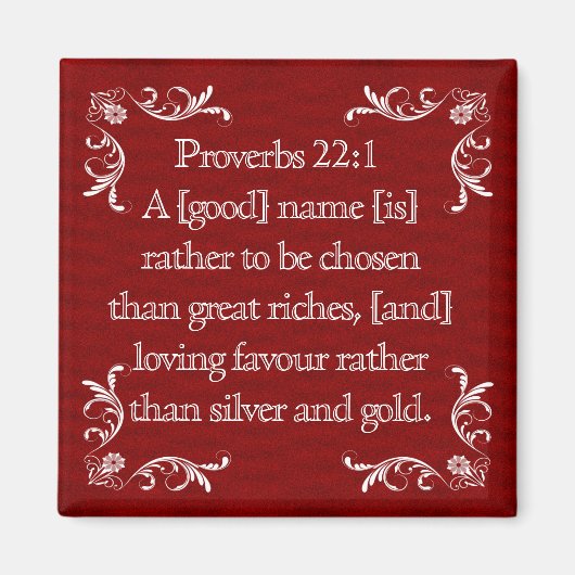 SPREUKEN 22:1 MAGNEET (Voorkant)