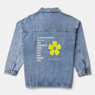 Spreuken 22:21 Deugd Denim Jacket