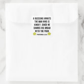 Spreuken 22:9 over Vriendelijkheid Vierkante Sticker (Tas)