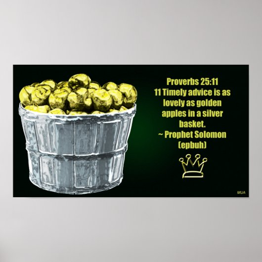 Spreuken 25:11 Poster (Voorkant)