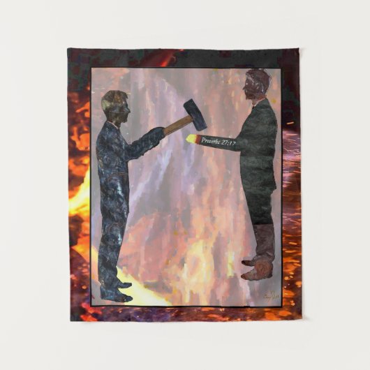 Spreuken 27:17 Art Wandkleed (Voorkant)