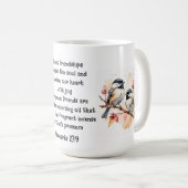 Spreuken 27:9 Vriendschapsbijbel citeert Schattige Koffiemok (Voorkant rechts)