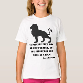 Spreuken 28:1 Bijbel Verse Quote KJV Meisjes T-shirt