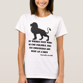 Spreuken 28:1 Bijbel Verse Quote KJV Vrouw T-shirt