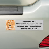 Spreuken 28:1 bumpersticker (Op auto)