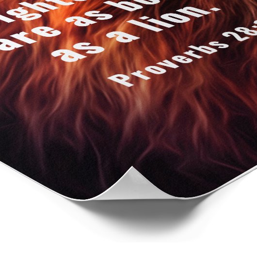 Spreuken 28:1 Rechtvaardigen in de Bijbel zijn zo  Poster (Hoek)