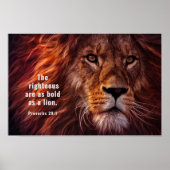 Spreuken 28:1 Rechtvaardigen in de Bijbel zijn zo  Poster (Voorkant)