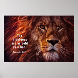 Spreuken 28:1 Rechtvaardigen in de Bijbel zijn zo Poster