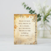 Spreuken 29:25 Angst voor Man Bijbelvers Briefkaart (Staand voorkant)