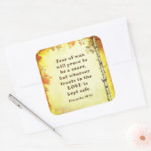 Spreuken 29:25 Angst voor Man Bijbelvers Vierkante Sticker (Envelop)