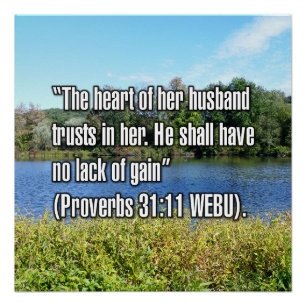 Spreuken 31:11 WEBU Perfect Poster