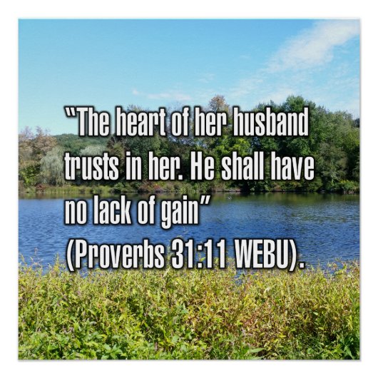Spreuken 31:11 WEBU Perfect Poster (Voorkant)