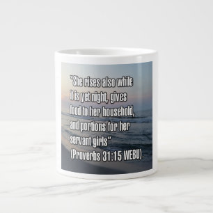 Spreuken 31:15 WEBU Mug Grote Koffiekop