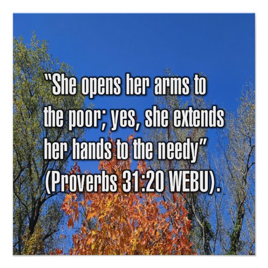 Spreuken 31:20 WEBU Perfect Poster (Voorkant)