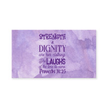 Spreuken 31:25-26 visitekaartje, doorgeven Opmerki