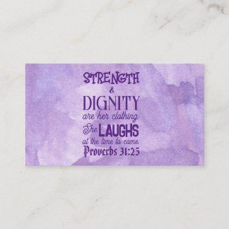 Spreuken 31:25-26 visitekaartje, doorgeven Opmerki Contactkaartje