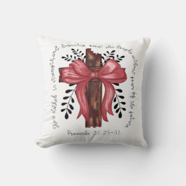 Spreuken 31: 25-31 kussen