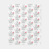 Spreuken 31:25 Bloem Bijbel Verse Naadloos Patroon Fleece Deken (Voorkant)