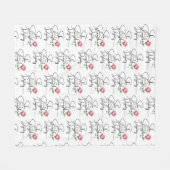 Spreuken 31:25 Bloem Bijbel Verse Naadloos Patroon Fleece Deken (Voorkant (Horizontaal))