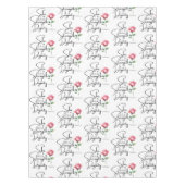 Spreuken 31:25 Bloem Bijbel Verse Naadloos Patroon Tafelkleed (Voorkant)