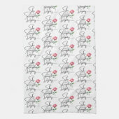 Spreuken 31:25 Bloem Bijbel Verse Naadloos Patroon Theedoek (Verticaal)