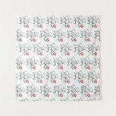 Spreuken 31:25 Bloem Bijbel Verse Naadloos Patroon Wandkleed (Voorkant (horizontaal))