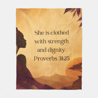 Spreuken 31:25 fleece deken