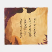 Spreuken 31:25 fleece deken (Voorkant (Horizontaal))