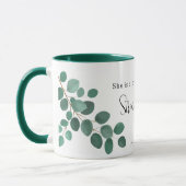 Spreuken 31:25 Inspirerend Schrift Eucalyptus Mok (Links)