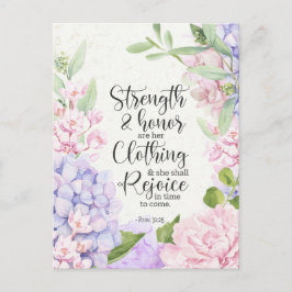 Spreuken 31:25 - Kracht en eer Feestdagenkaart