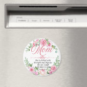 Spreuken 31:25 Moederdag Bijbelvers Roos Magneet (Insitu (Vaatwasser))