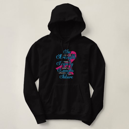 Spreuken 31:25 (ONbevreesd) Hoodie (Design voorkant)