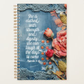 Spreuken 31:25 Planner Inspirerende Bijbelvers (Voorkant)