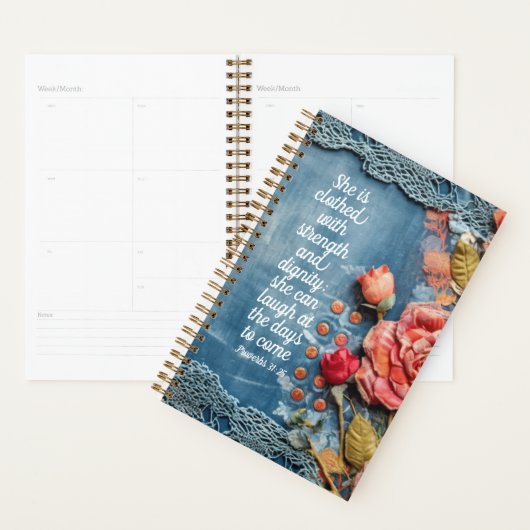 Spreuken 31:25 Planner Inspirerende Bijbelvers (Display)