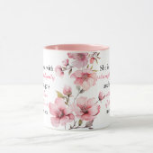 Spreuken 31:25 Rechtvaardige Vrouw Roze Waterverf  Mok (Midden)